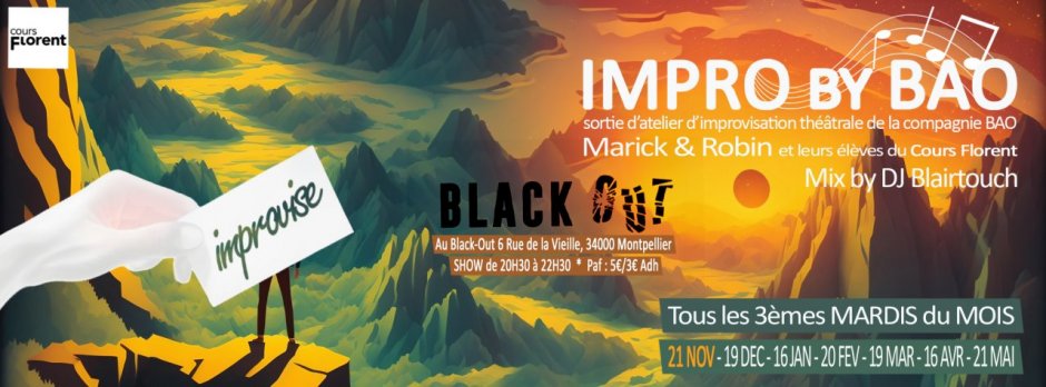 L'IMPRO by BAO le 3ème MARDI du mois au Black-Out !